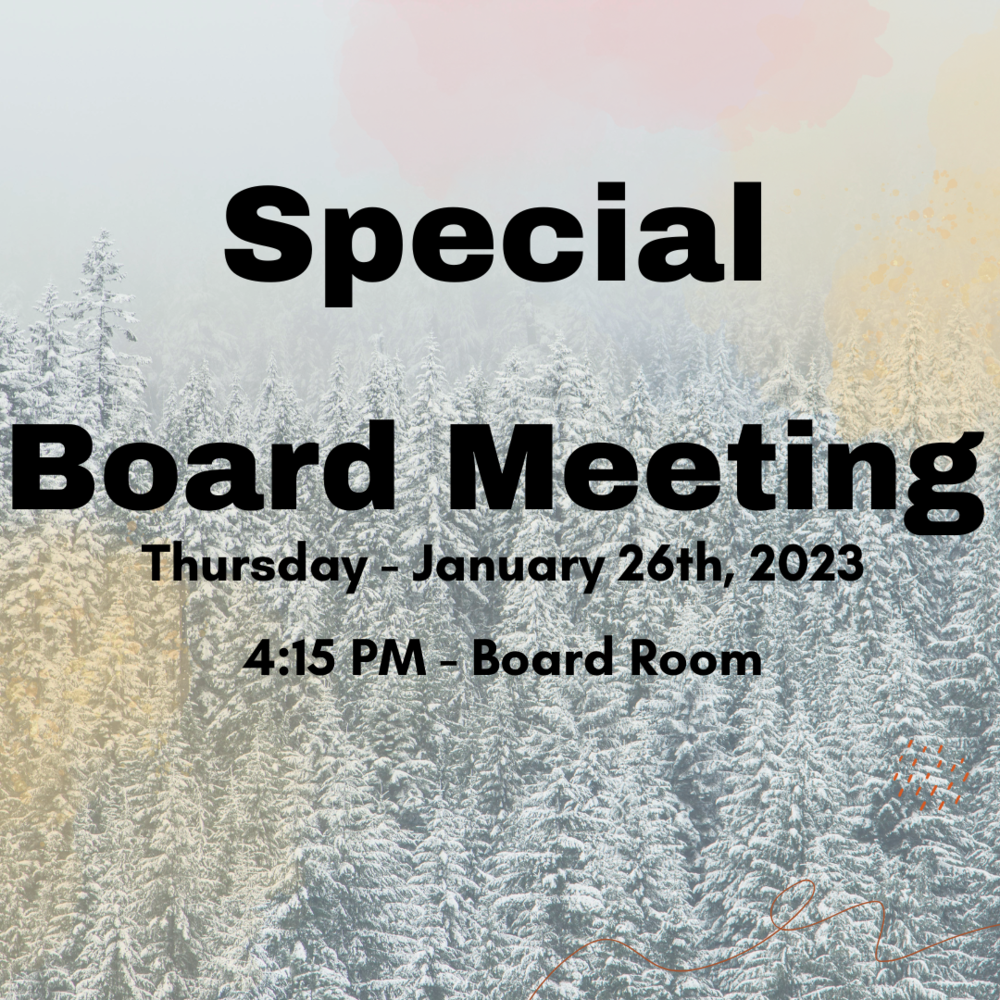 January Special Board Meeting