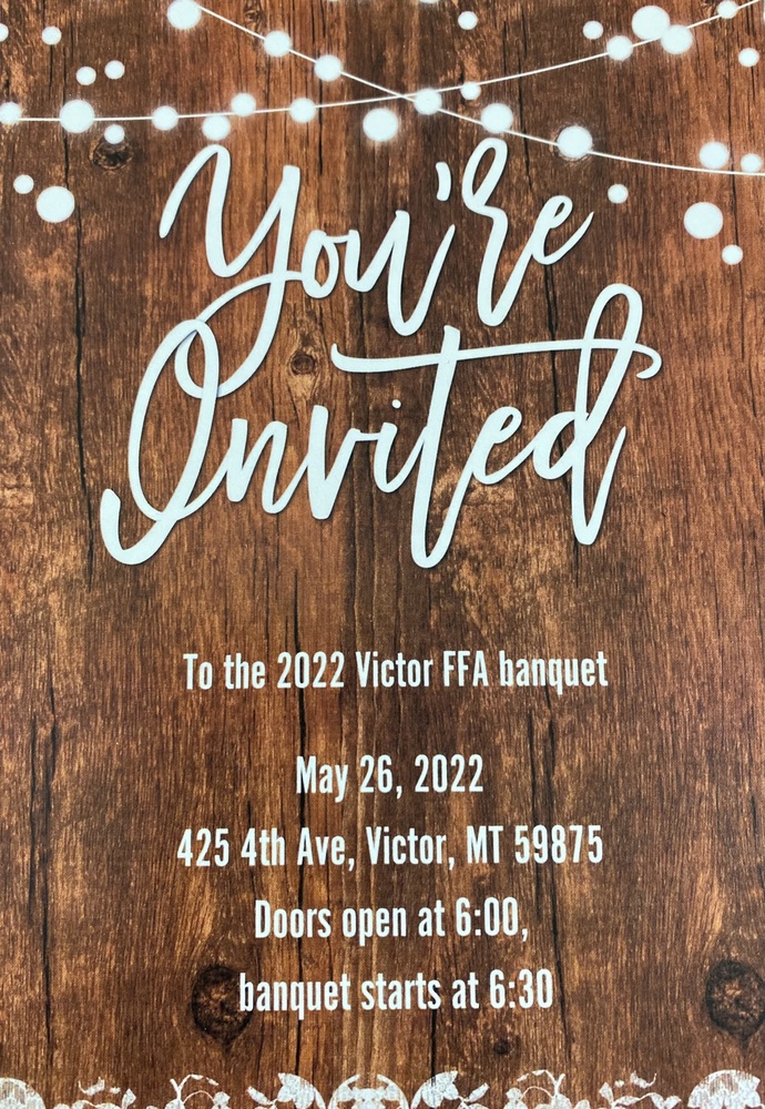 FFA Banquet May 26, 2022 6:30