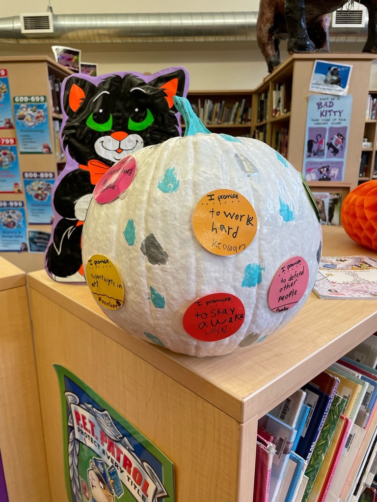 Here is 2 of our literacy pumpkins.