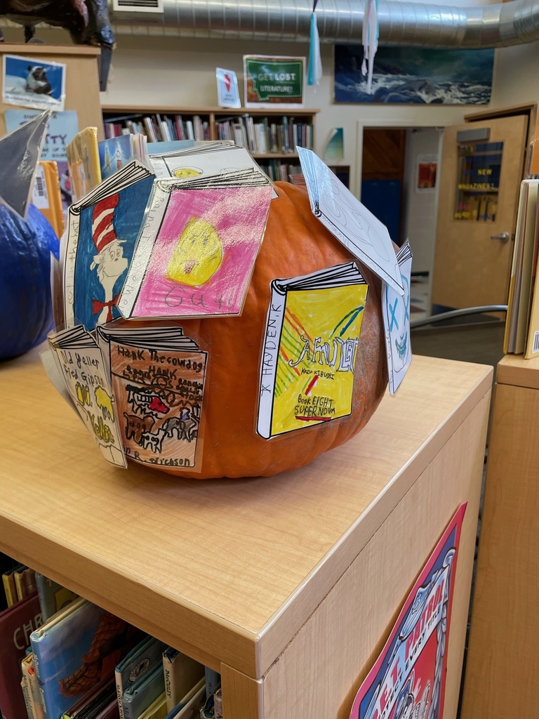 Here is 7 of 7 of our literacy pumpkins.
